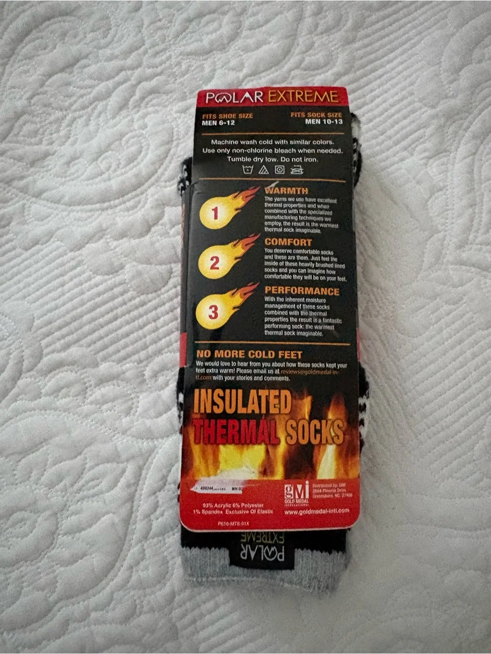 Men’s Insulated Thermal Socks - Black & White